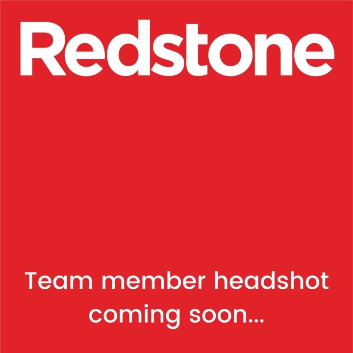 Redstone Logo with Team member headshot coming soon written on it